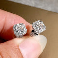 Luxury Green CZ Stud Earrings - Gold Elegant Bride Wedding Jewelry
