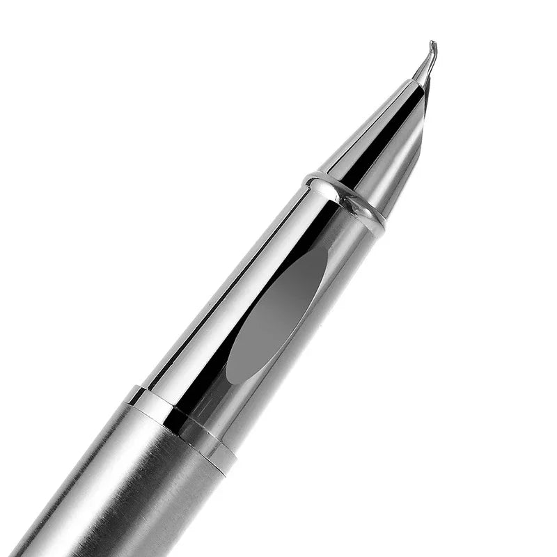 Luxury Metal Fountain Pen - Smooth Curved Nib & Signature Design