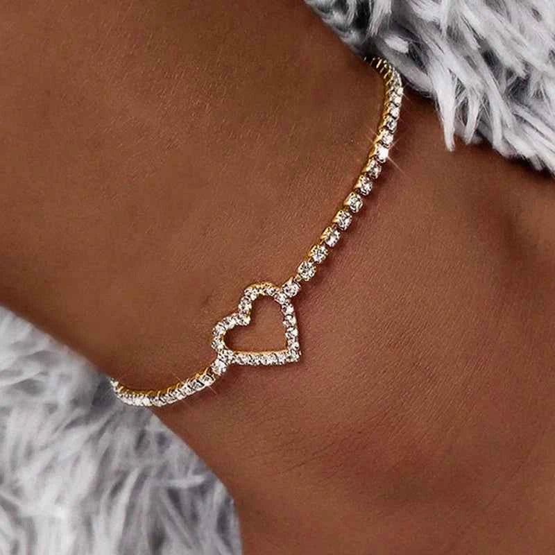Stunning Rhinestone Chain Anklet - Luxury Leg Bracelet