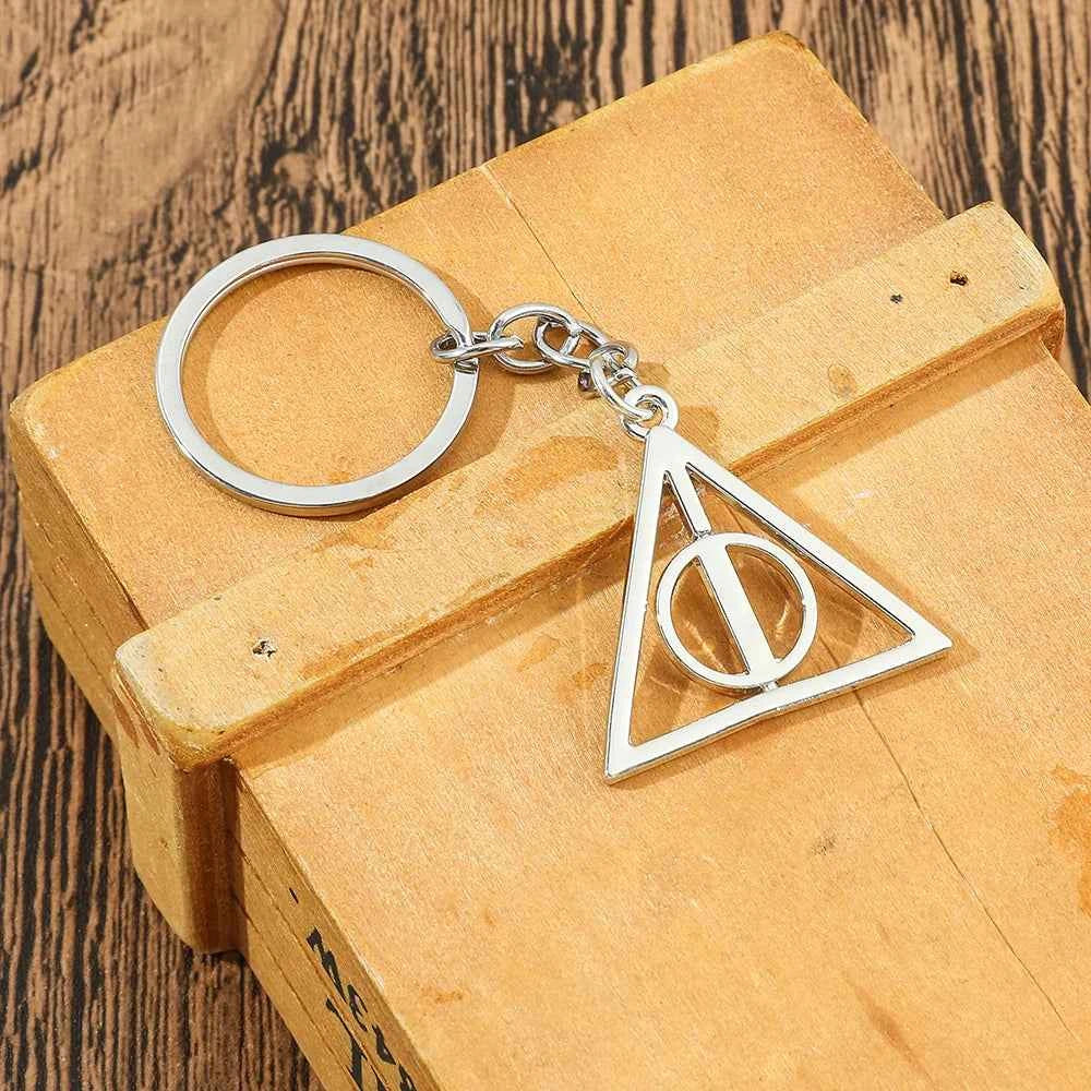 Deathly Hallows Keychain - Premium Rotated Metal Bag Accessory