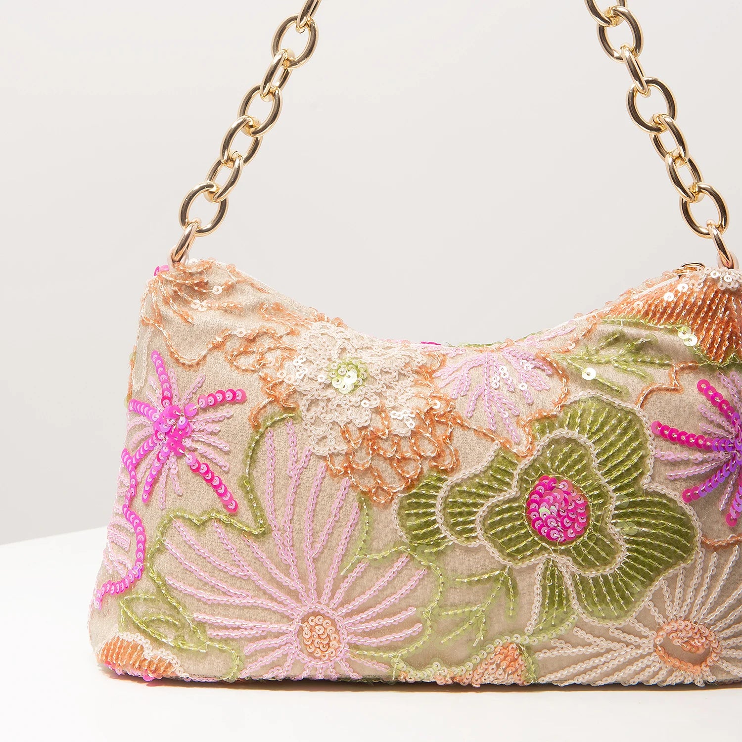 Elegant Embroidered Sequin Bag