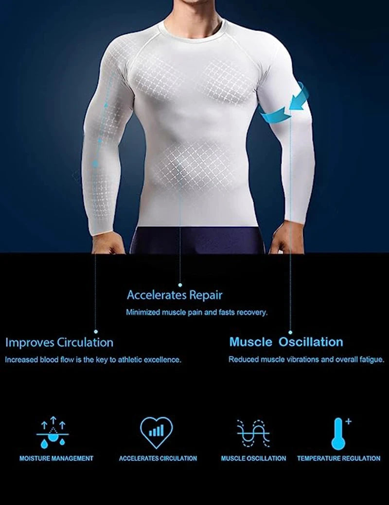 Spider Print Long Sleeve Compression Shirt - Athletic Baselayer