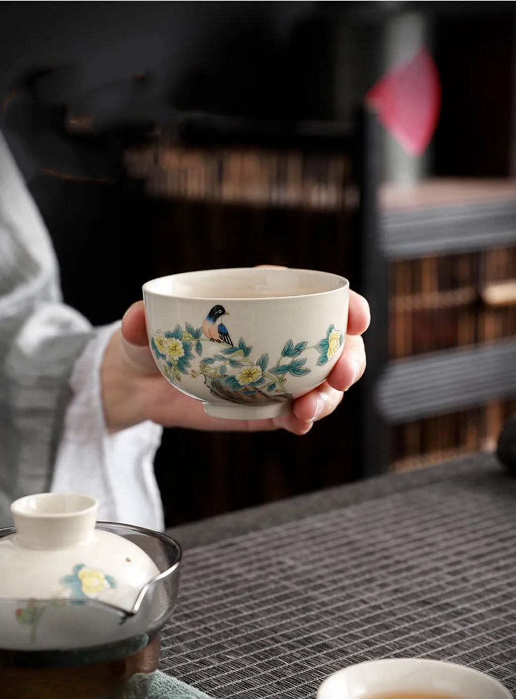 Elegant Portable Travel Tea Set - Hand-painted Ceramic Teaware