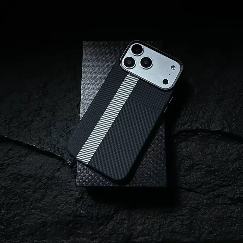 Luxury Carbon Fiber iPhone Case - MagSafe & Shockproof
