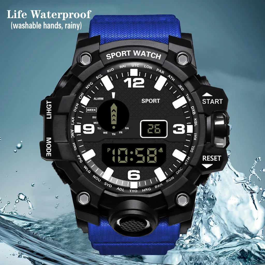 Premium Men's Sports Watch - Waterproof Digital Fitness Tracker