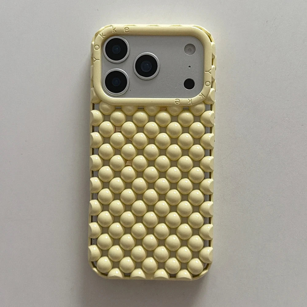 Elegant iPhone Pearl Case - Shockproof Silicone