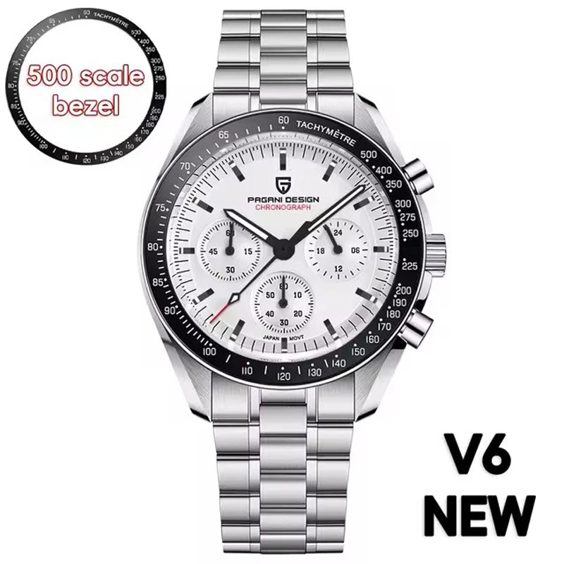 Luxury Men's Quartz Watch - Chronograph Sapphire Crystal