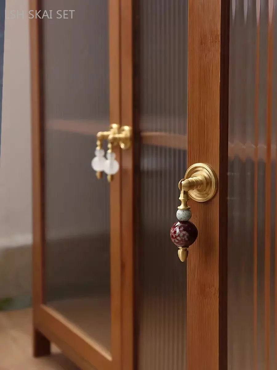 Elegant Brass Cabinet Handles - High-End Crystal Knobs