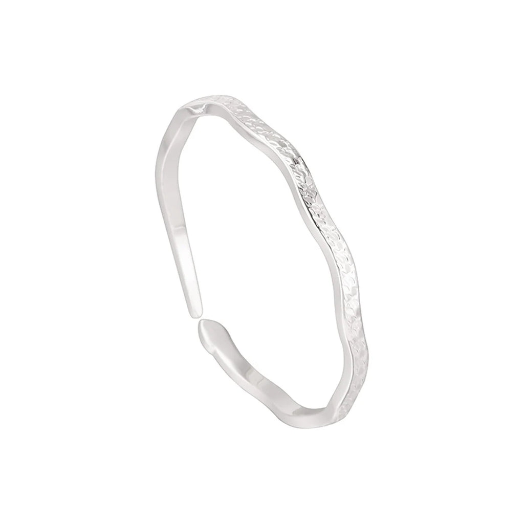 Elegant Crushed Ice Zircon Bracelet - Sterling Silver Charm