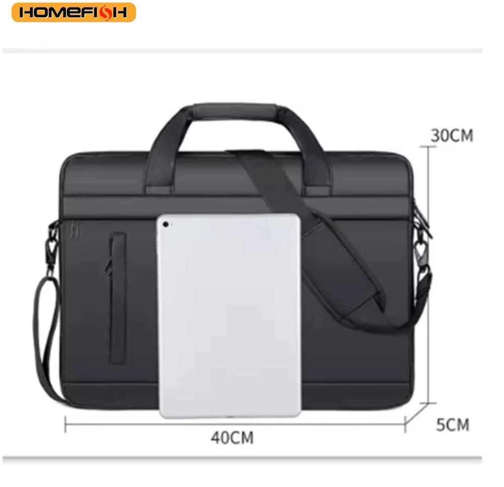 Premium 15-Inch Laptop Shoulder Bag - Waterproof Business Messenger