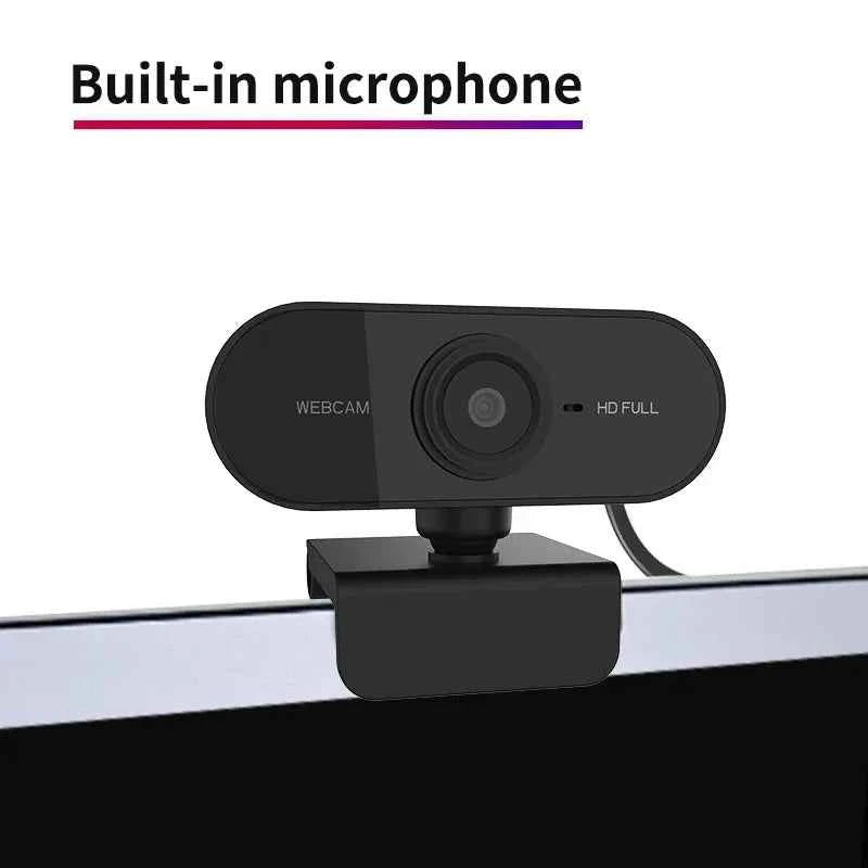 Professional USB Webcam - 360° Rotatable PC Camera with Mic