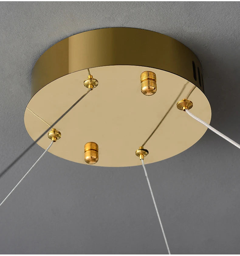 Elegant Crystal Ring Chandelier - Modern Dining Room Lighting