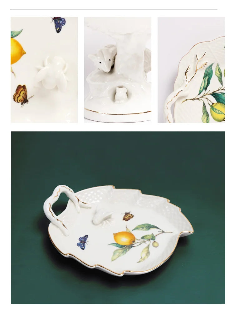 Elegant Ceramic Dinner Plate - European Style Round Dish