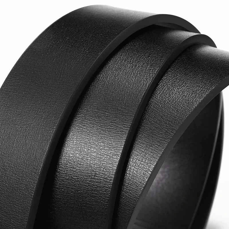 Luxury Genuine Leather Men's Belt with Automatic Buckle