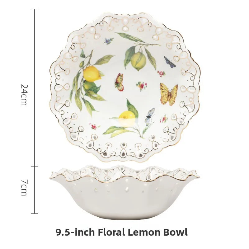 Elegant Ceramic Dinner Plate - European Style Round Dish