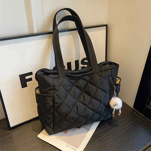 Elegant Quilted Tote Bag - Large Capacity Handbag