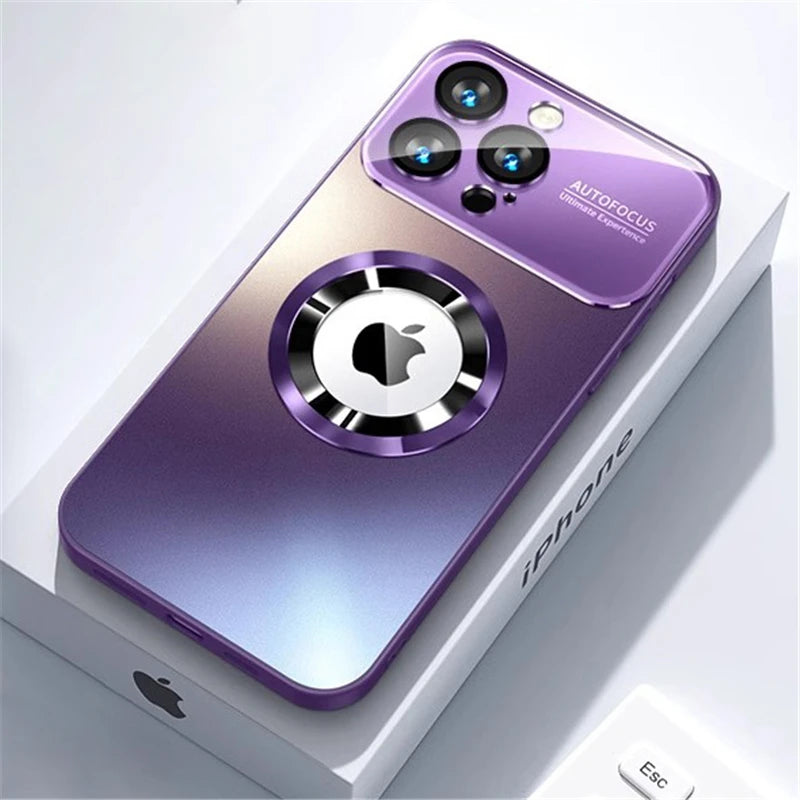Luxury Titanium Metallic Magnetic Phone Case for iPhone