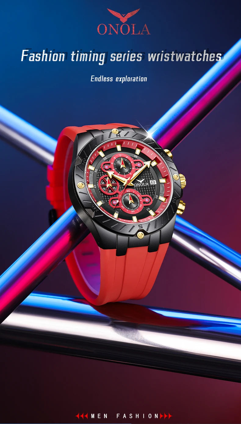 Premium Men's Sports Quartz Watch - Luminous & Waterproof