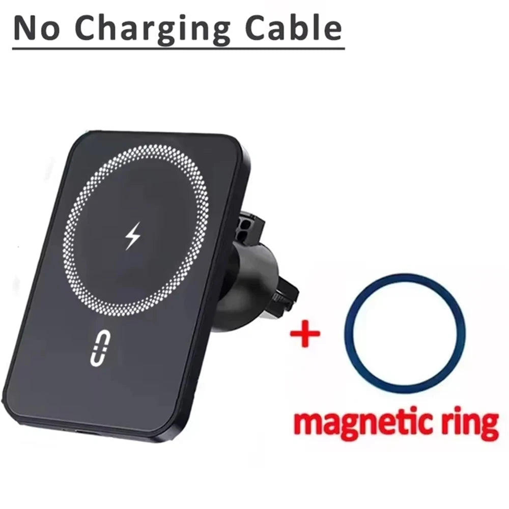 Premium Magnetic Car Mount - Wireless Charger & GPS Stand