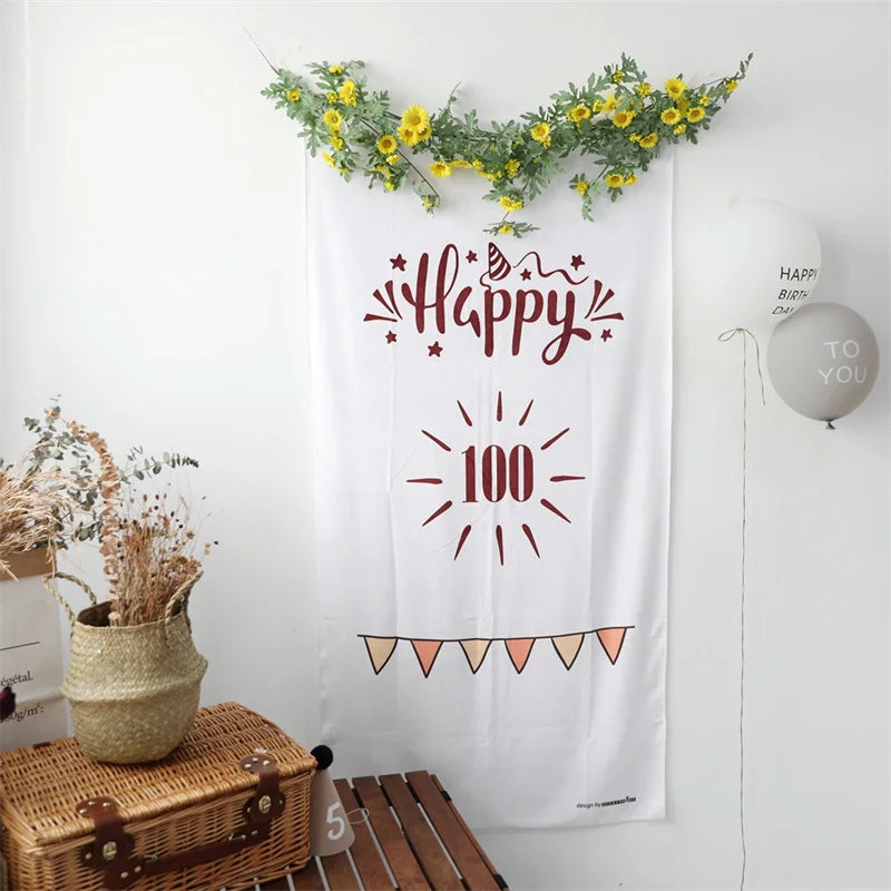 Premium Birthday Backdrop Tapestry - Festive Home Decor