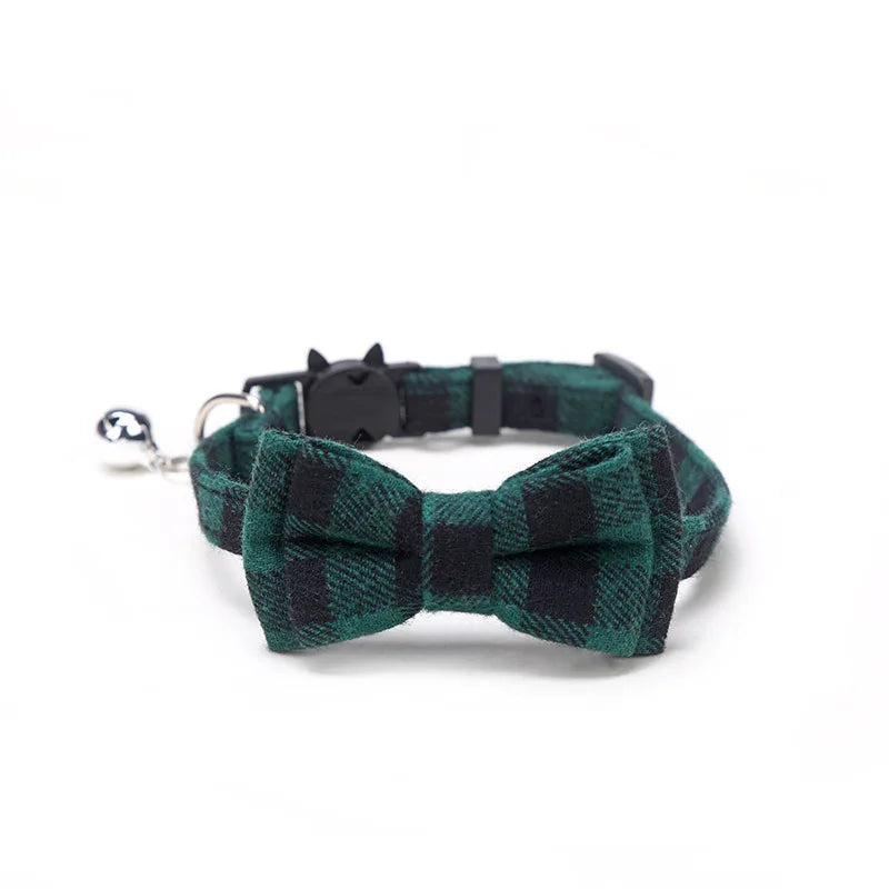 Elegant Cat Collar Bow Tie with Bell