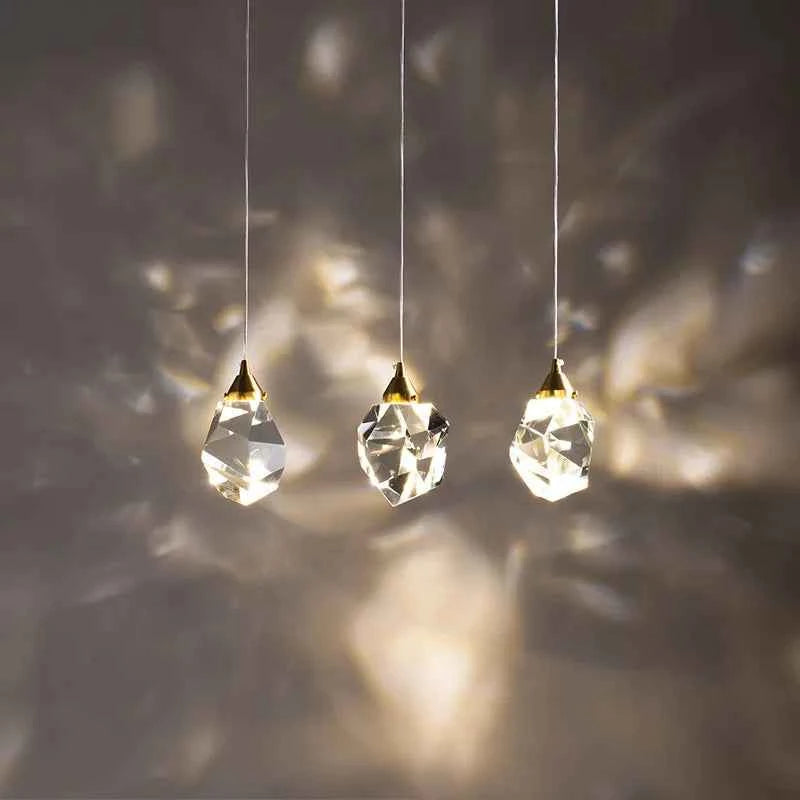 Luxury Crystal Pendant Light - Modern LED Hanging Ceiling Lamp
