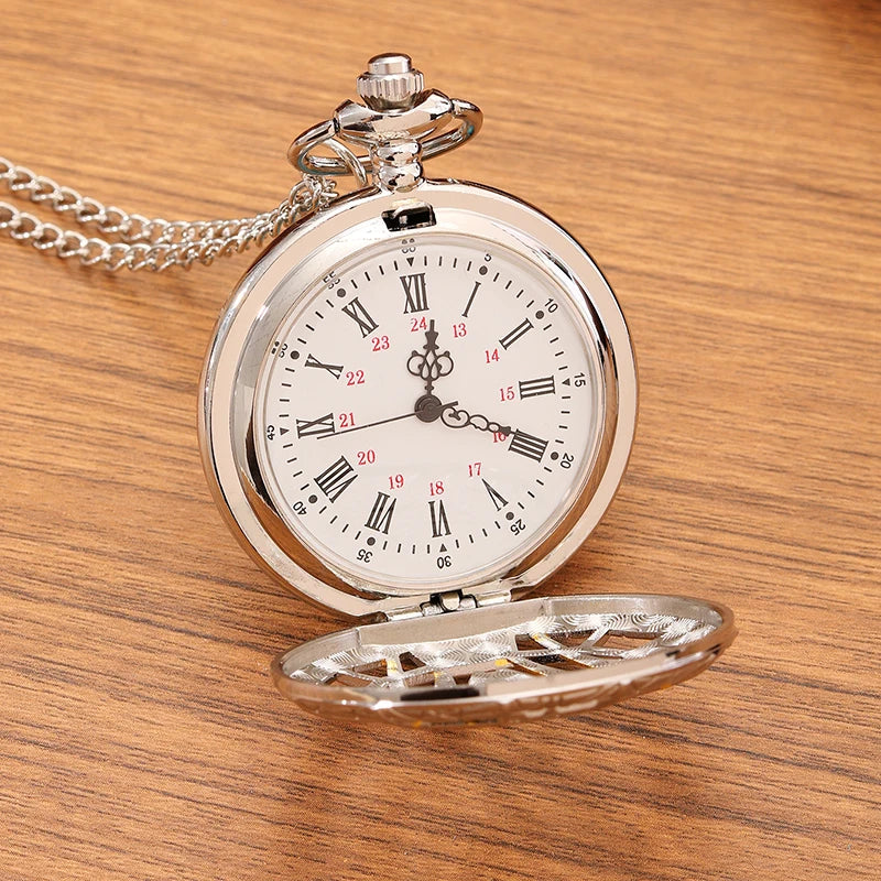 Vintage Pocket Watch - Antique Skeleton Spider Roman Numerals