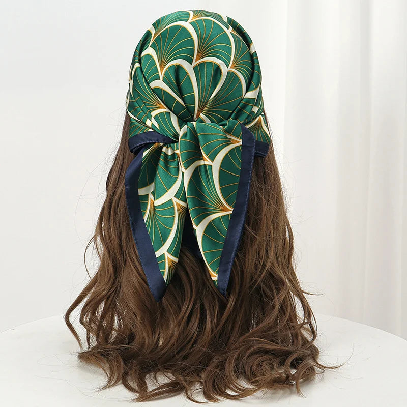 Luxury Square Silk Scarf - Satin Hair Bandana & Neckerchief