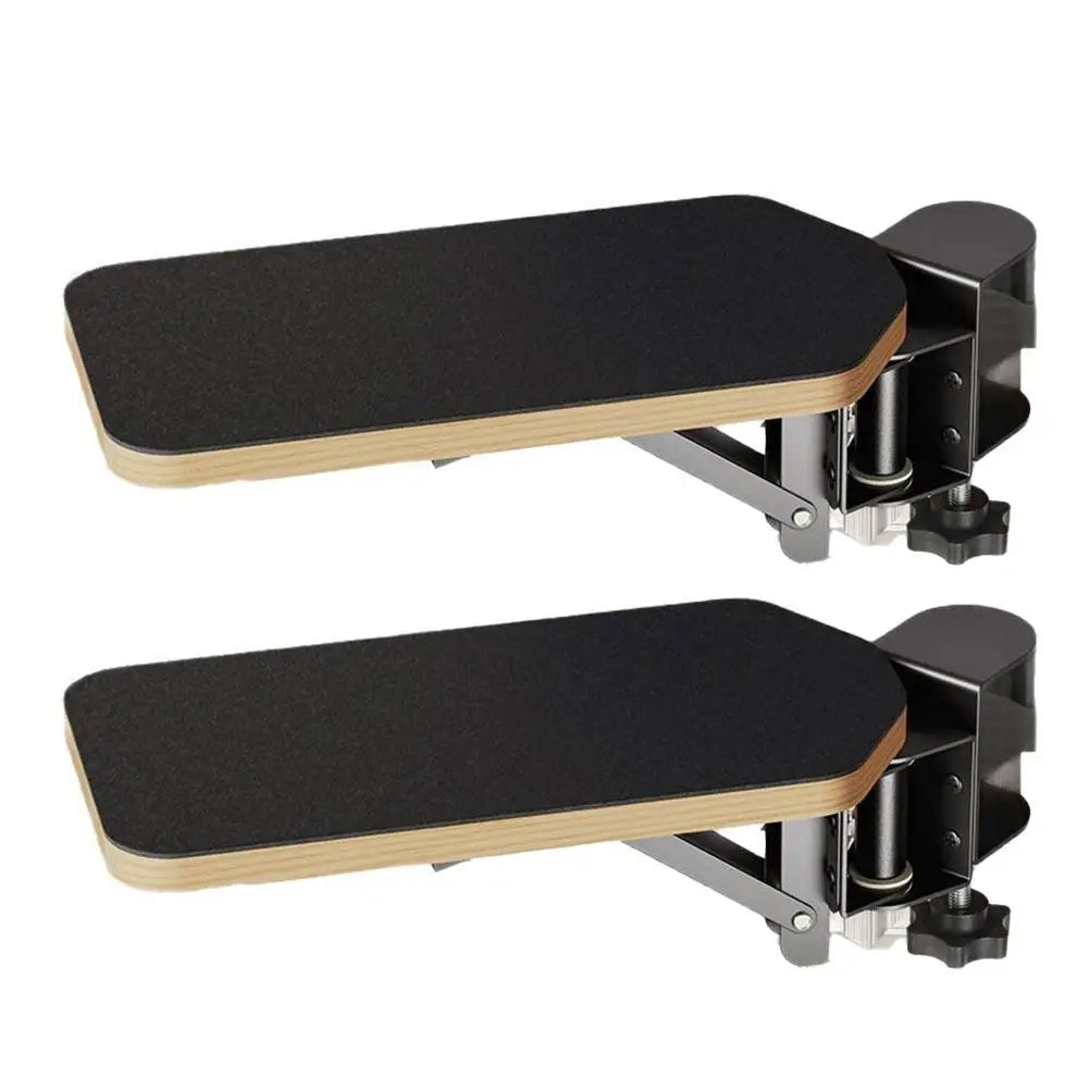 Premium Desk Arm Rest Pad - 90° Adjustable Wooden Support
