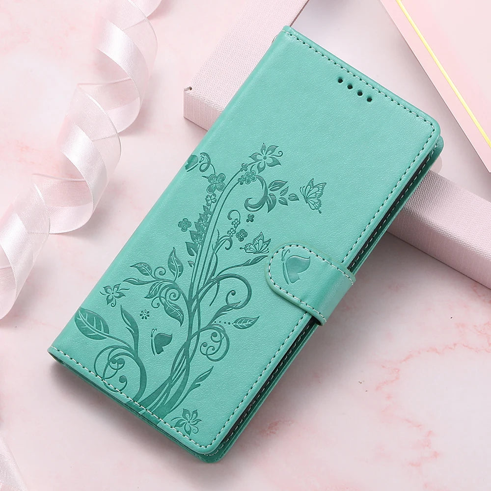 Luxury Leather Flip Case - Wallet & Card Slot Cover