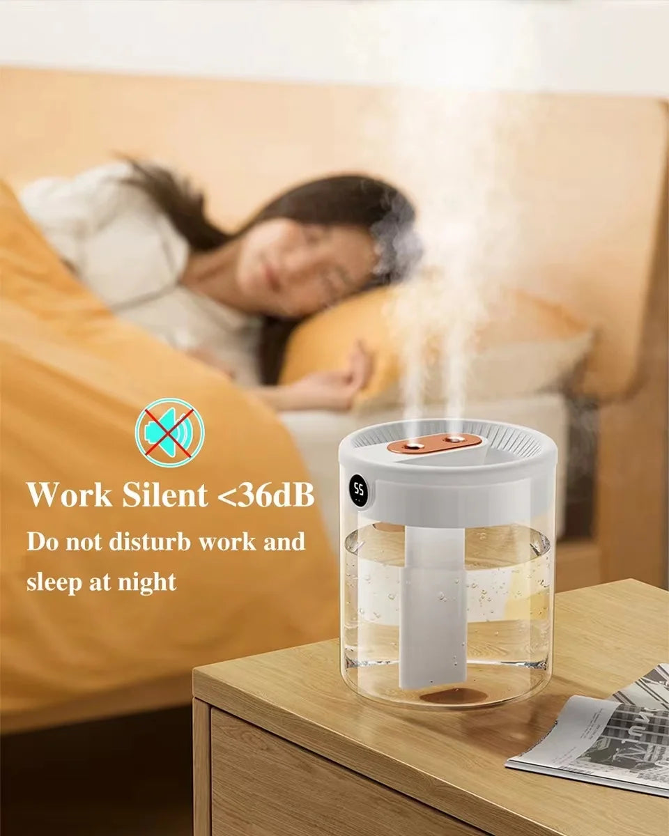 Elegant Bedroom Humidifier - Quiet USB Misting