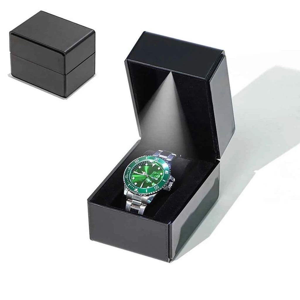 Premium Luxury LED Watch Box - Clamshell Single Case