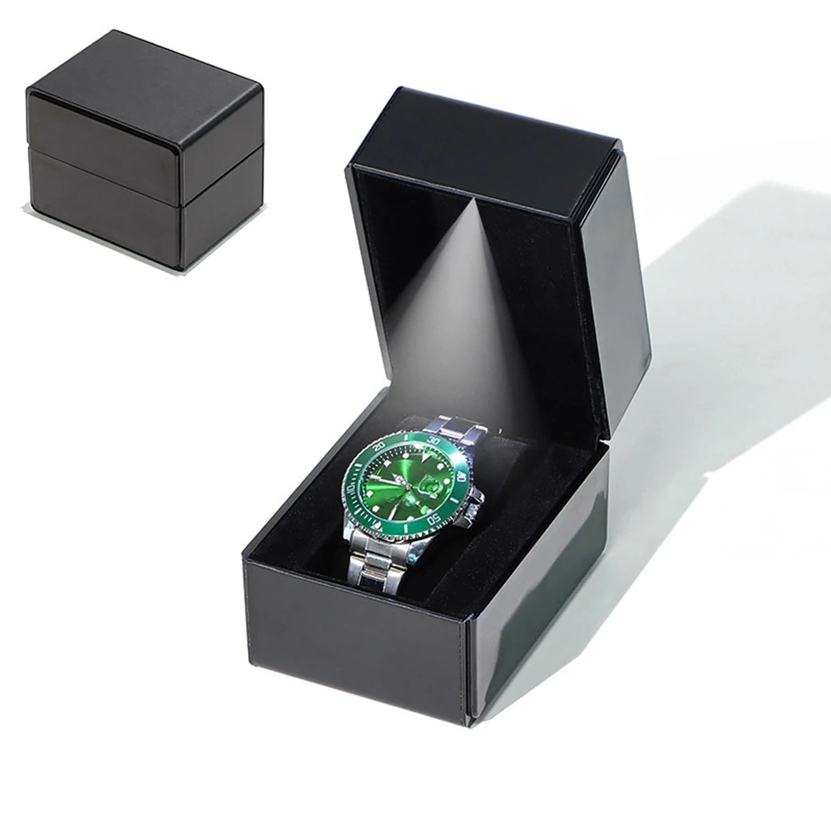 Premium Luxury LED Watch Box - Clamshell Single Case