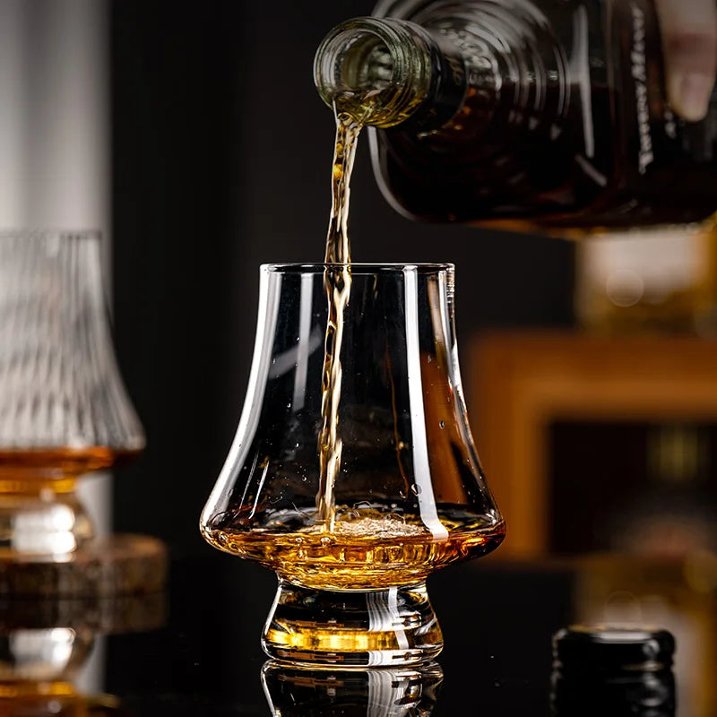 Elegant Whiskey Tasting Glasses - Lead-Free Crystal Set