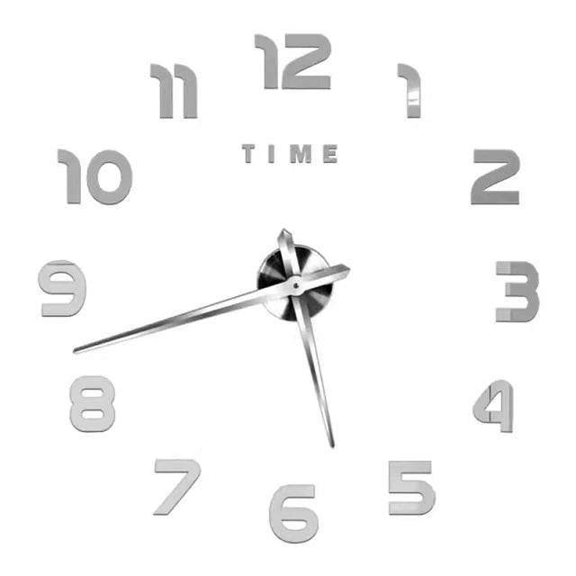 Elegant Modern Large Wall Clock - 3D DIY Quartz Design