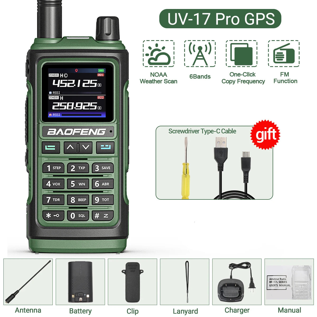 Professional Long Range Walkie Talkie - GPS & Air Band