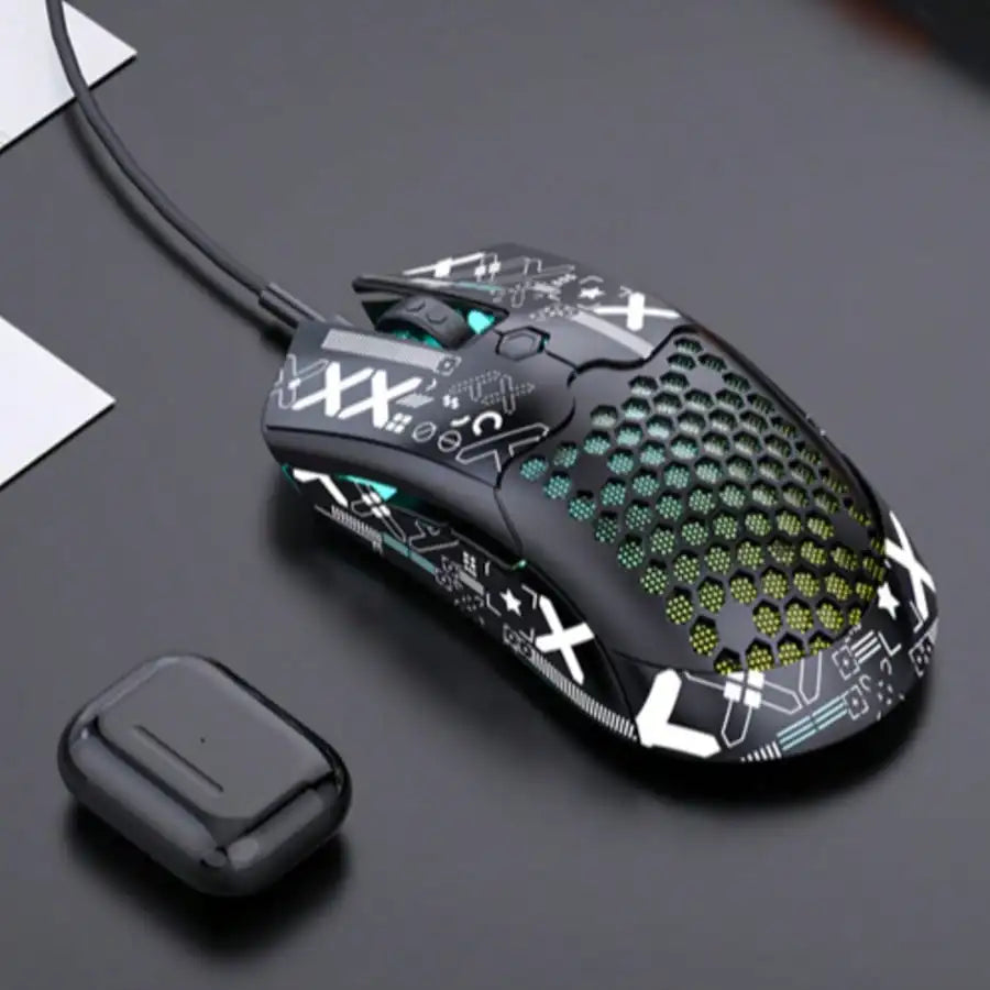 Premium Lightweight Gaming Mouse - 12000 DPI Wired Honeycomb