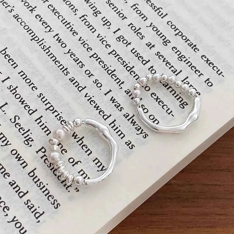 Luxury Pearl Beaded Ring - Asymmetrical Korean Fashion Jewelry