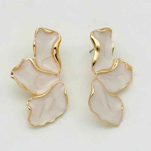 Elegant Flower Earrings - Colorful Maple Leaf Jewelry