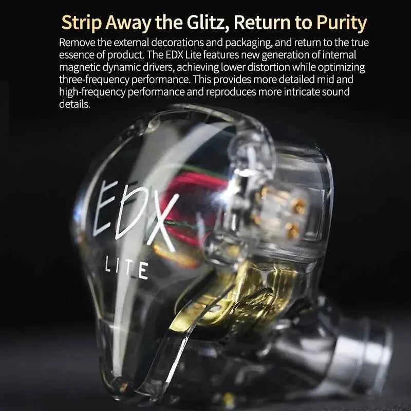KZ EDX Lite HIFI Bass Earphones Stereo Music Earbuds In Ear Monitor Stage Live Headphones Gaming Sports Headset