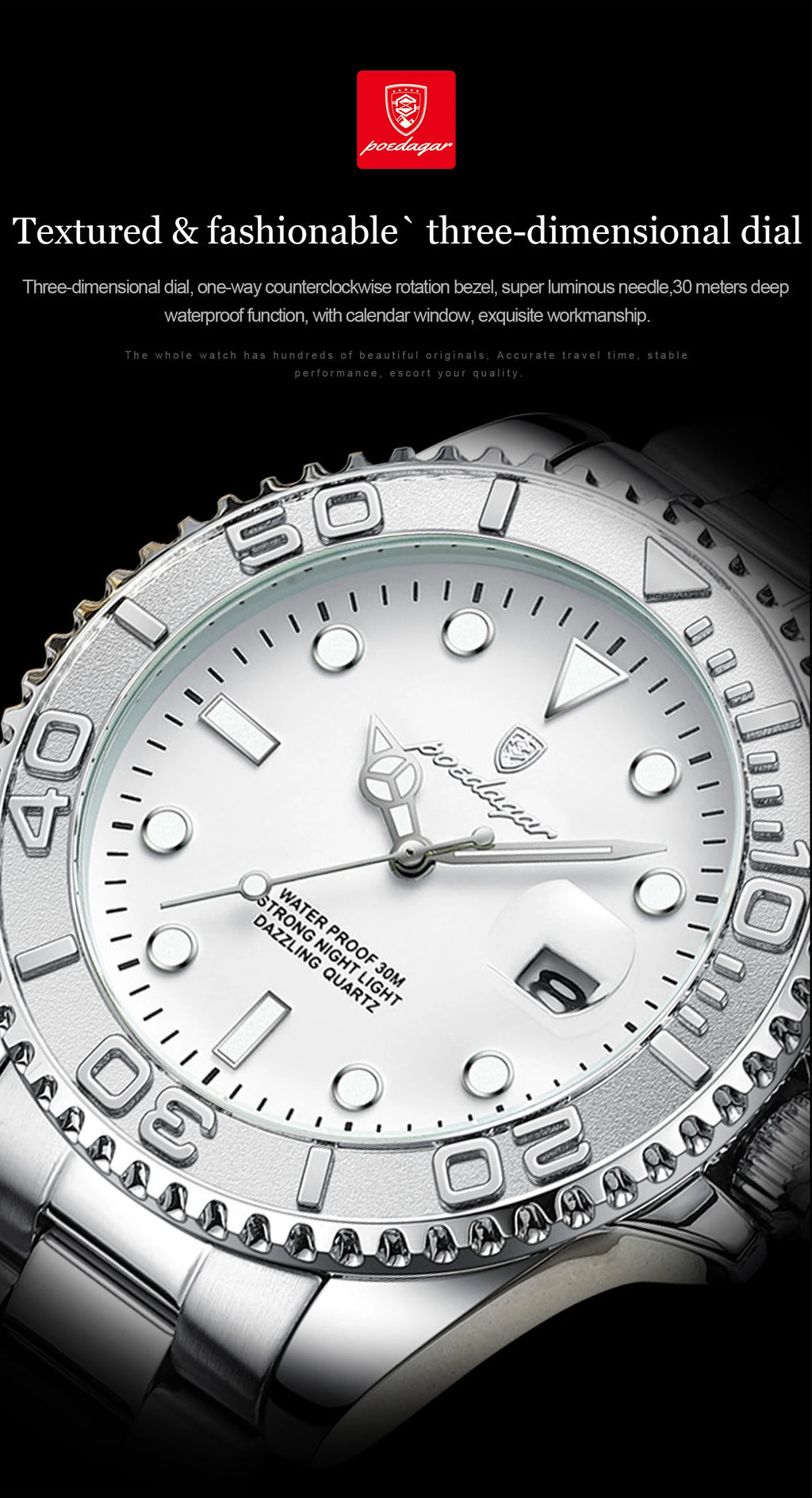 Luxury Military Men's Watch - Waterproof & Luminous