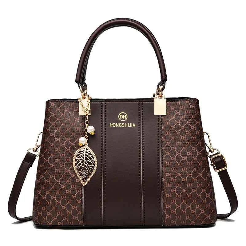 Elegant Leather Tote Bag - Premium Big Capacity