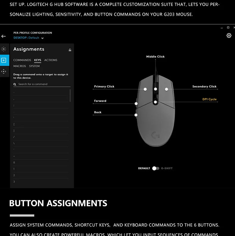 Premium Gaming Mouse with 6 Programmable Buttons & RGB