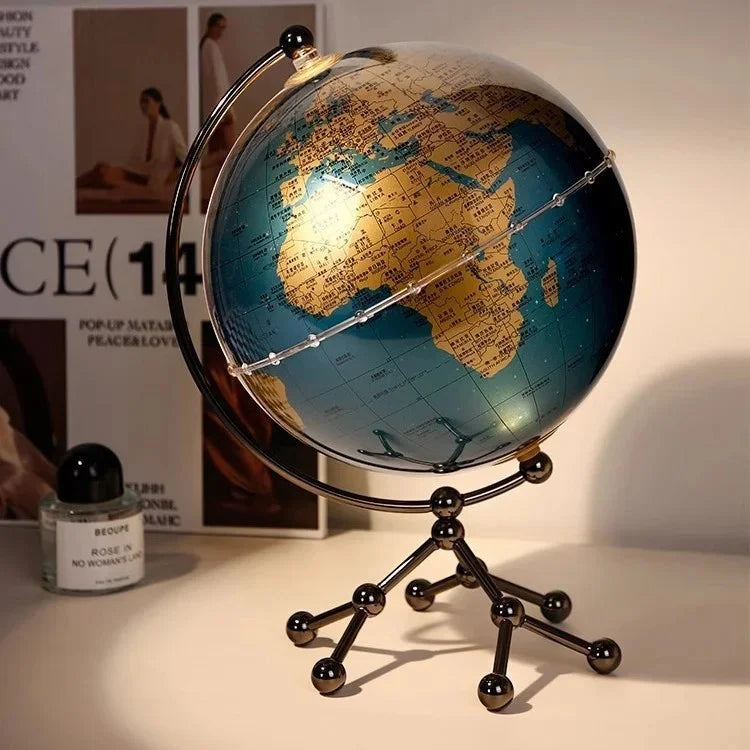 Elegant Modern Globe Ornament - Sailboat Metal Sculpture