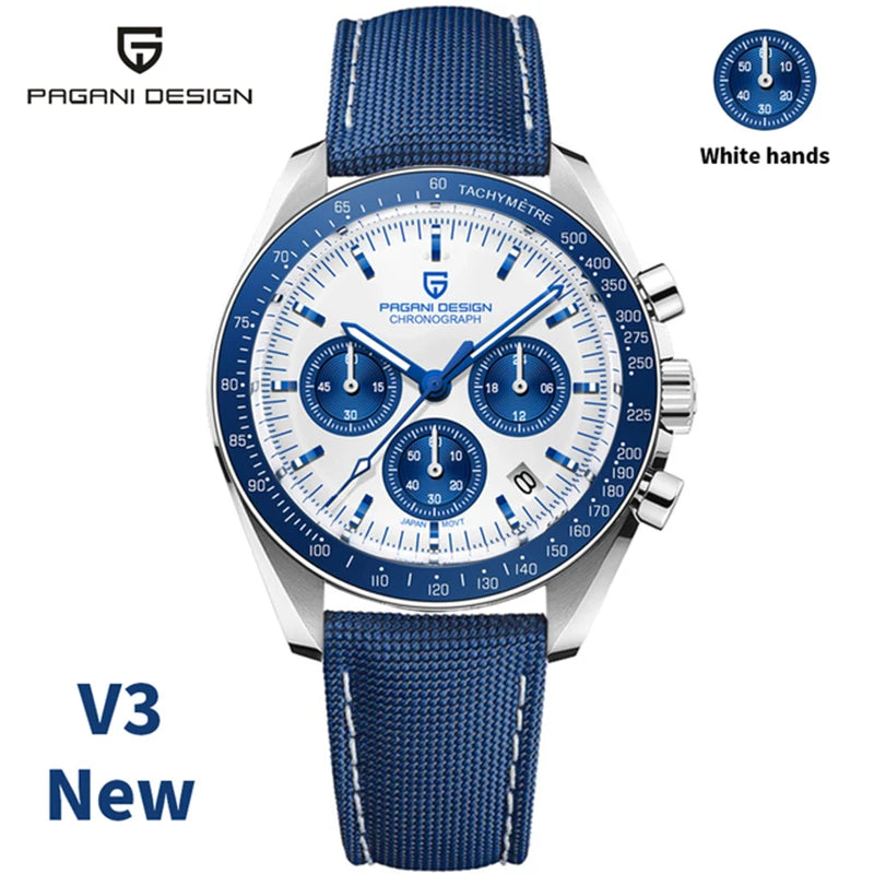Luxury Men's Quartz Watch - Chronograph Sapphire Crystal