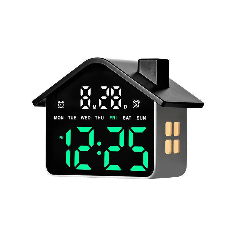 Premium LED Digital Alarm Clock - Voice Control & Night Light