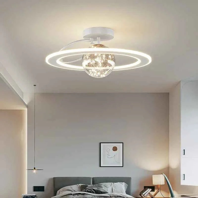 Modern Golden Glass Ball Ceiling Lamp - Luxury Home Decor Fixture