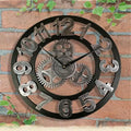 Premium Industrial Wood Wall Clock - European Retro Style