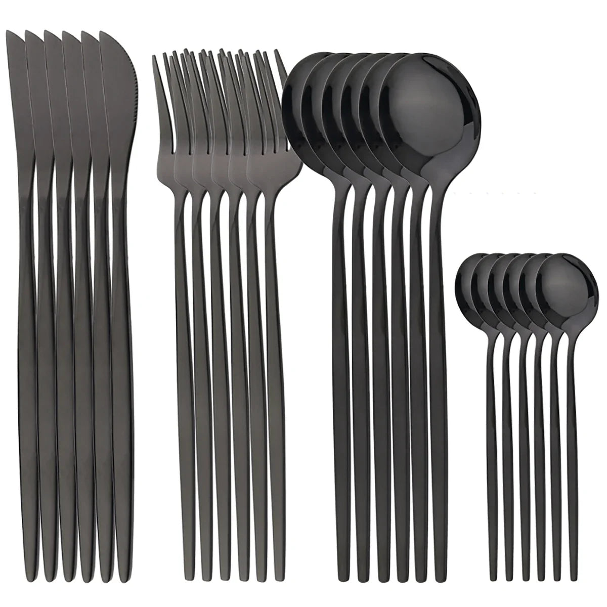 Elegant Gold Stainless Steel Flatware Set - 24 Piece