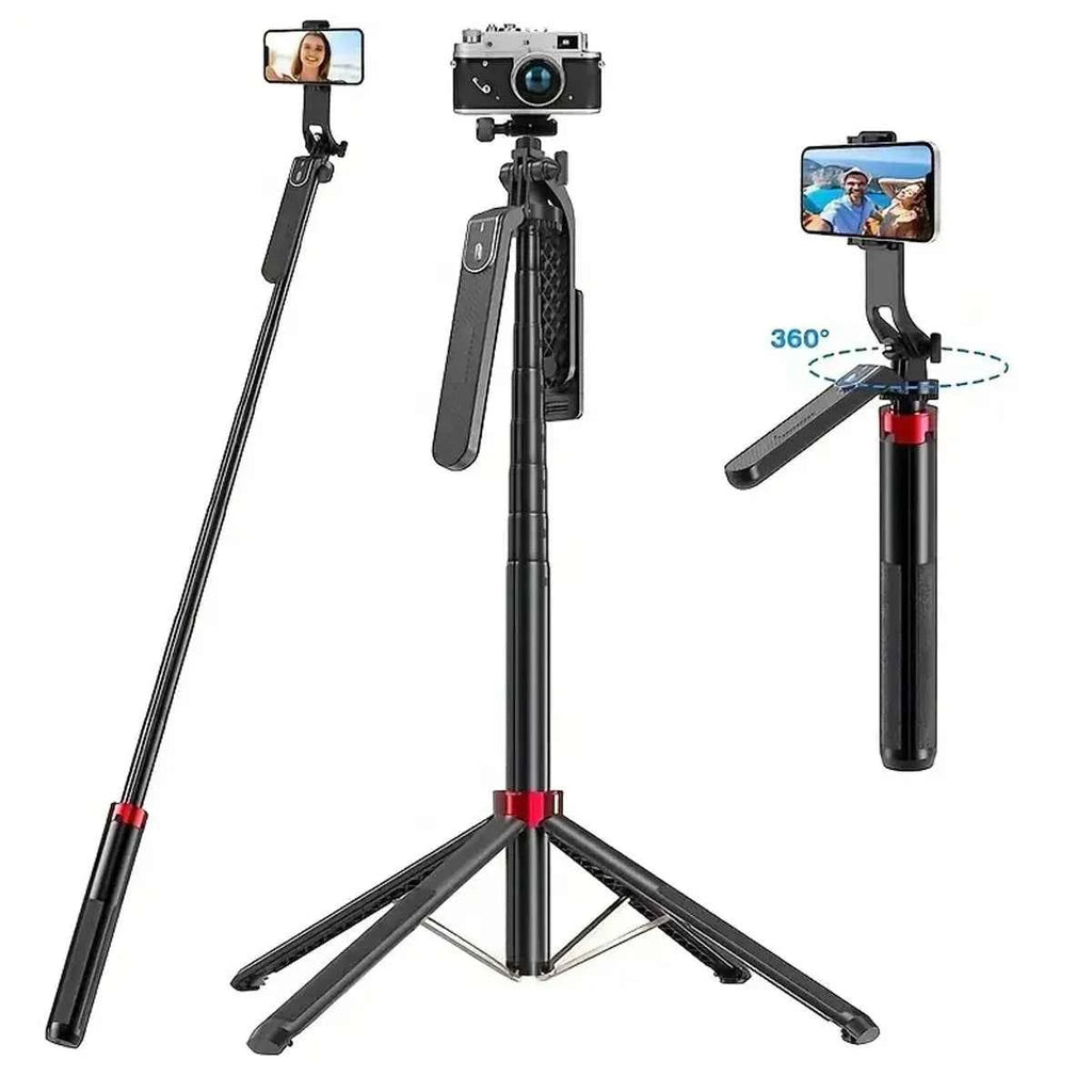 Professional Portable Camera Tripod - 360° Rotation & Remote